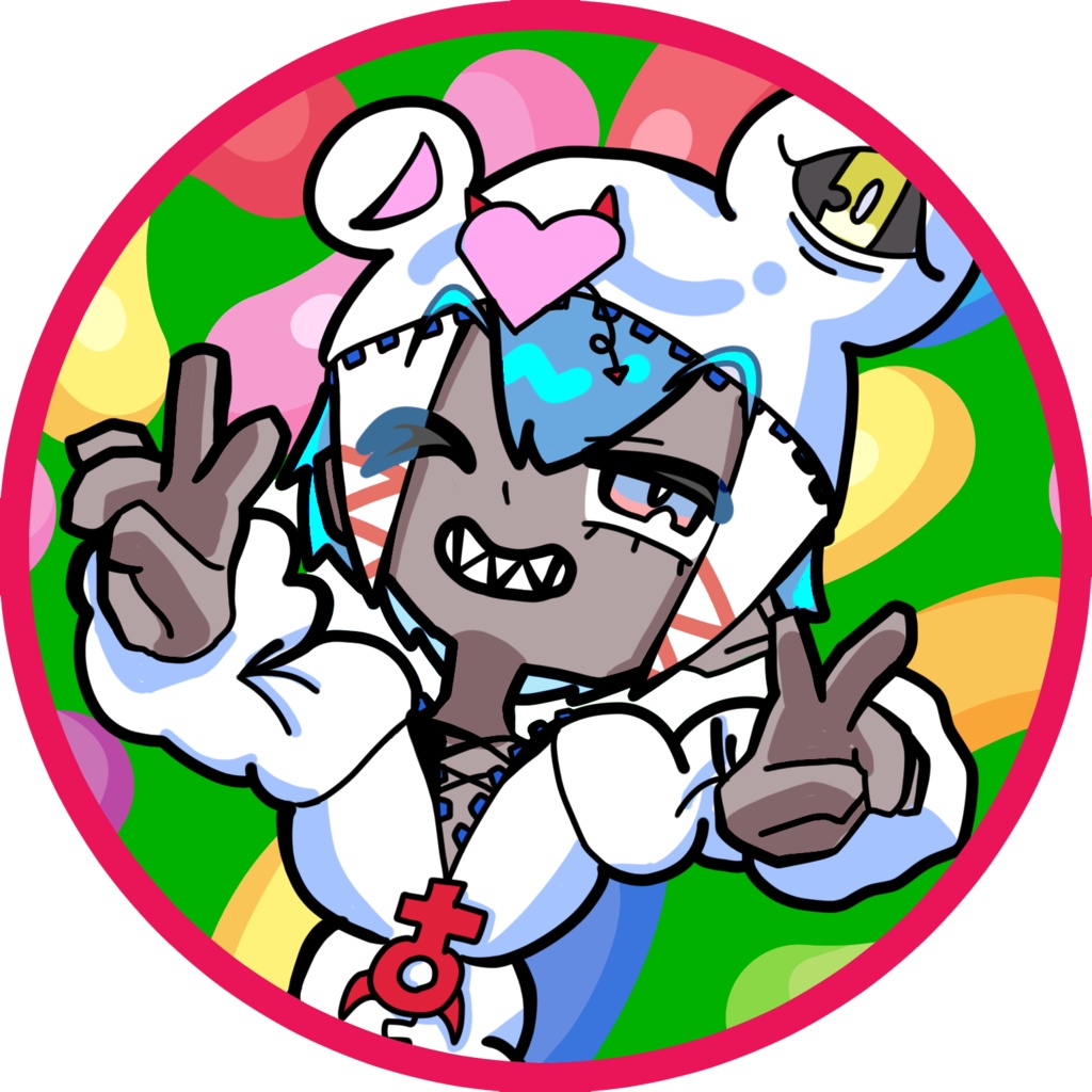 「しろいあくまちゃん」アイコン7種類パック ©Nika(にか)2025