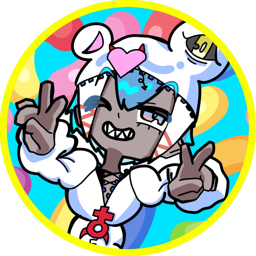 「しろいあくまちゃん」アイコン7種類パック ©Nika(にか)2025