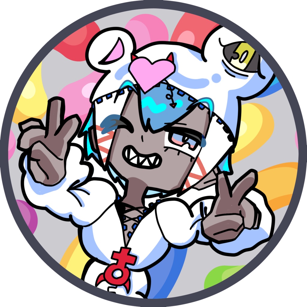 「しろいあくまちゃん」アイコン7種類パック ©Nika(にか)2025