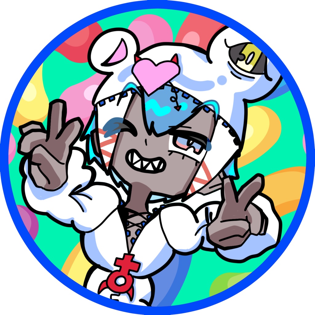 「しろいあくまちゃん」アイコン7種類パック ©Nika(にか)2025