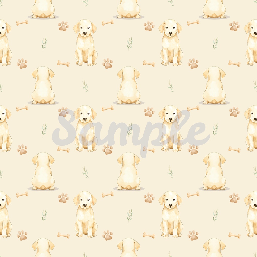 子犬柄のデジタルペーパー