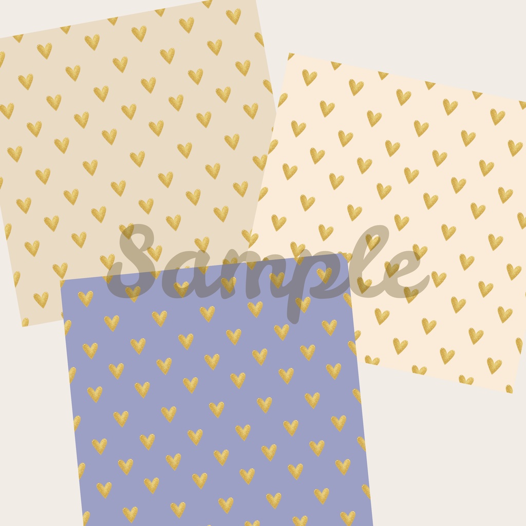 ハート柄 デジタルペーパー 12枚 バレンタイン