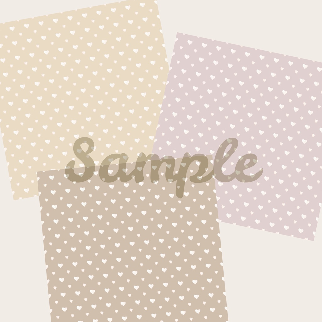 ハート柄 デジタルペーパー 12枚 バレンタイン