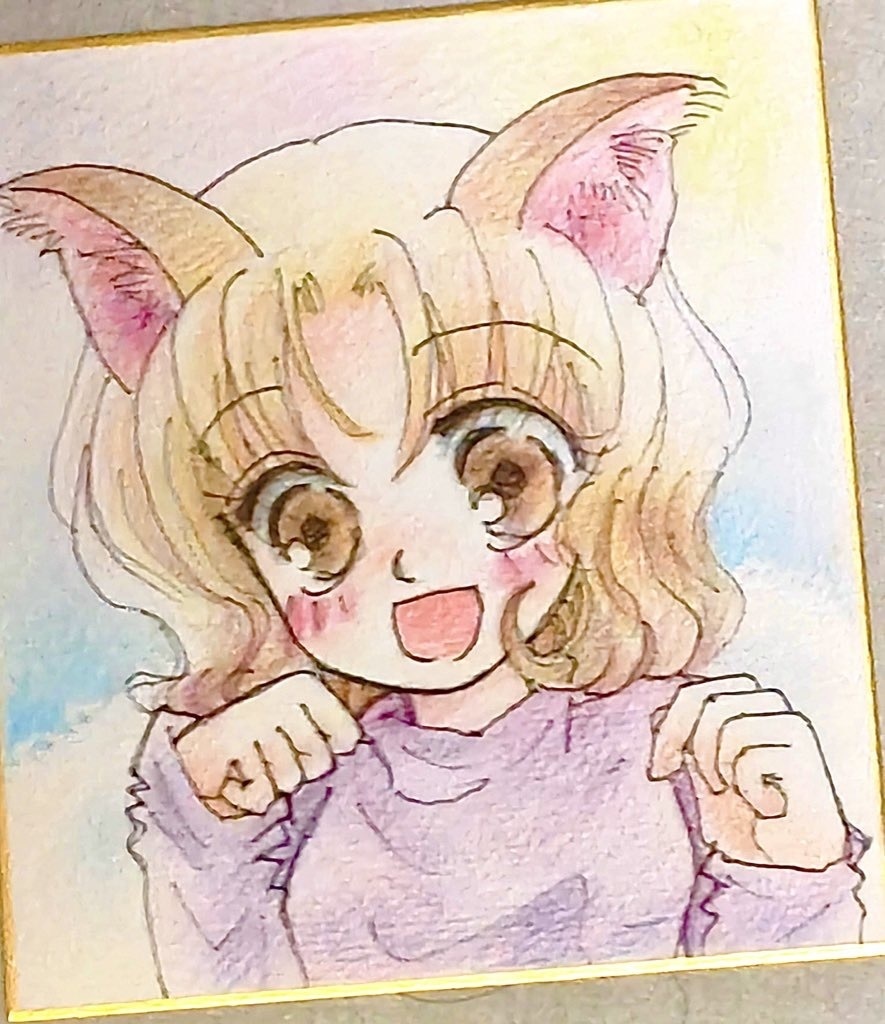 手書きミニ色紙A