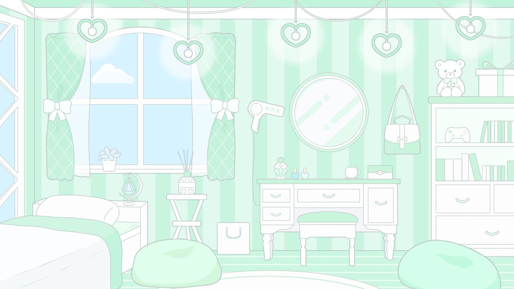 【初出品記念無料】パステル可愛い配信部屋 背景 フリー 静止画のみ
