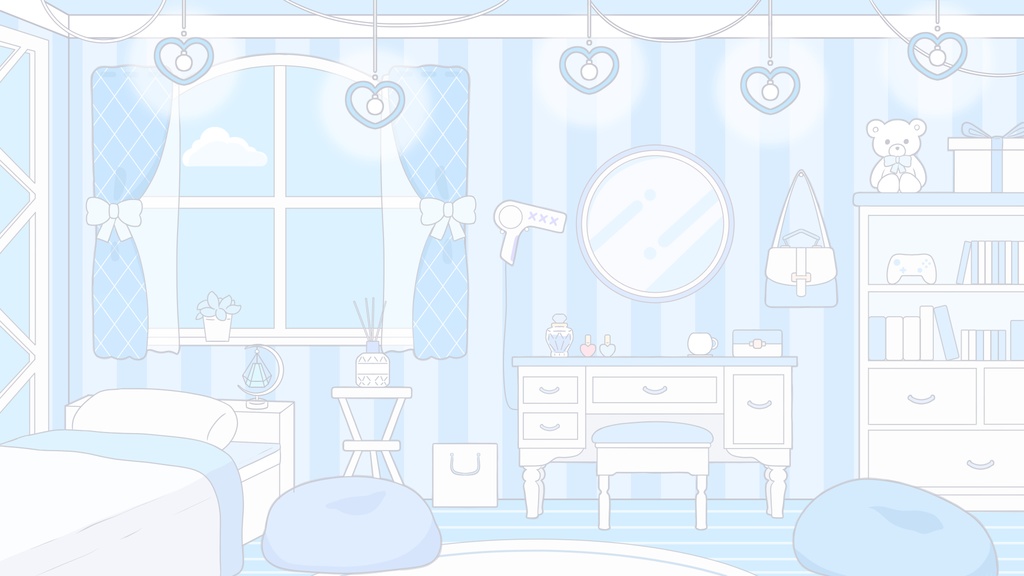 【初出品記念無料】パステル可愛い配信部屋 背景 フリー 静止画のみ