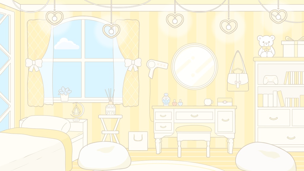 【初出品記念無料】パステル可愛い配信部屋 背景 フリー 静止画のみ