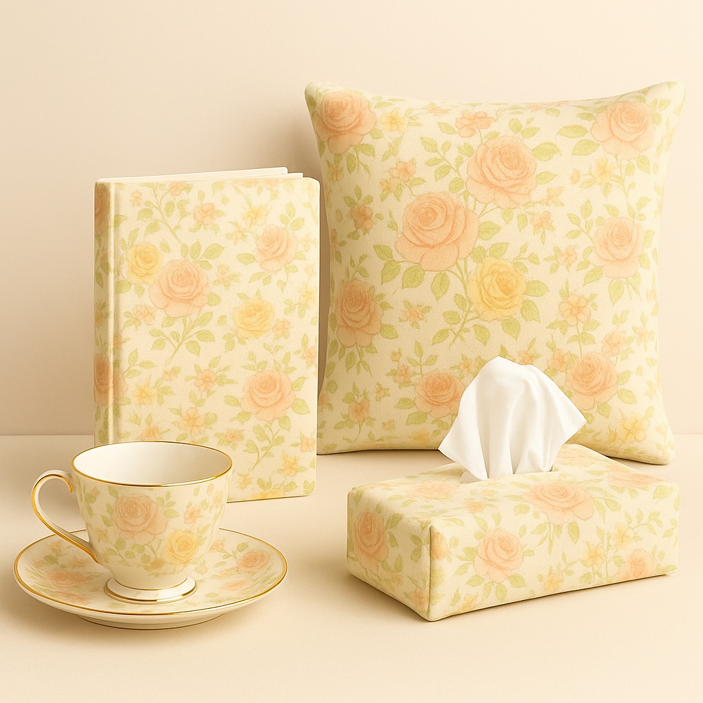 【商用利用可】アンティークローズ柄 デジタルペーパー 3種セット(大・中・小) 大人かわいい 花柄 紙もの / 布印刷 / ハンドメイド素材