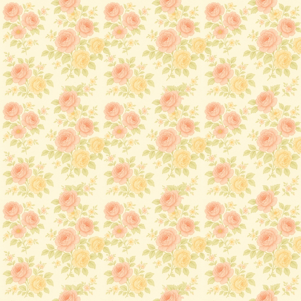 【商用利用可】アンティークローズ柄 デジタルペーパー 3種セット(大・中・小) 大人かわいい 花柄 紙もの / 布印刷 / ハンドメイド素材