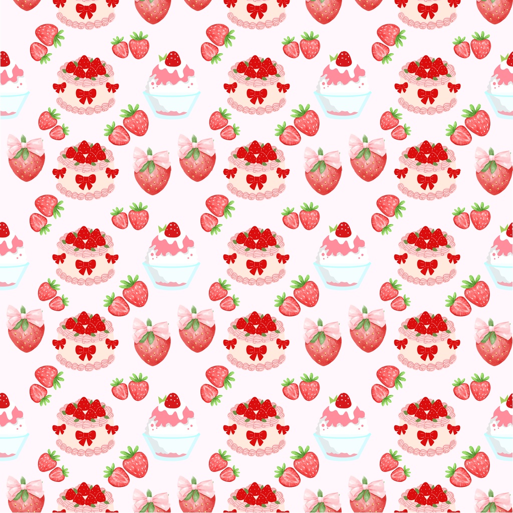 Strawberry Cake Party(ストロベリーケーキパーティ)© ピンク 大/中/小 3点セット