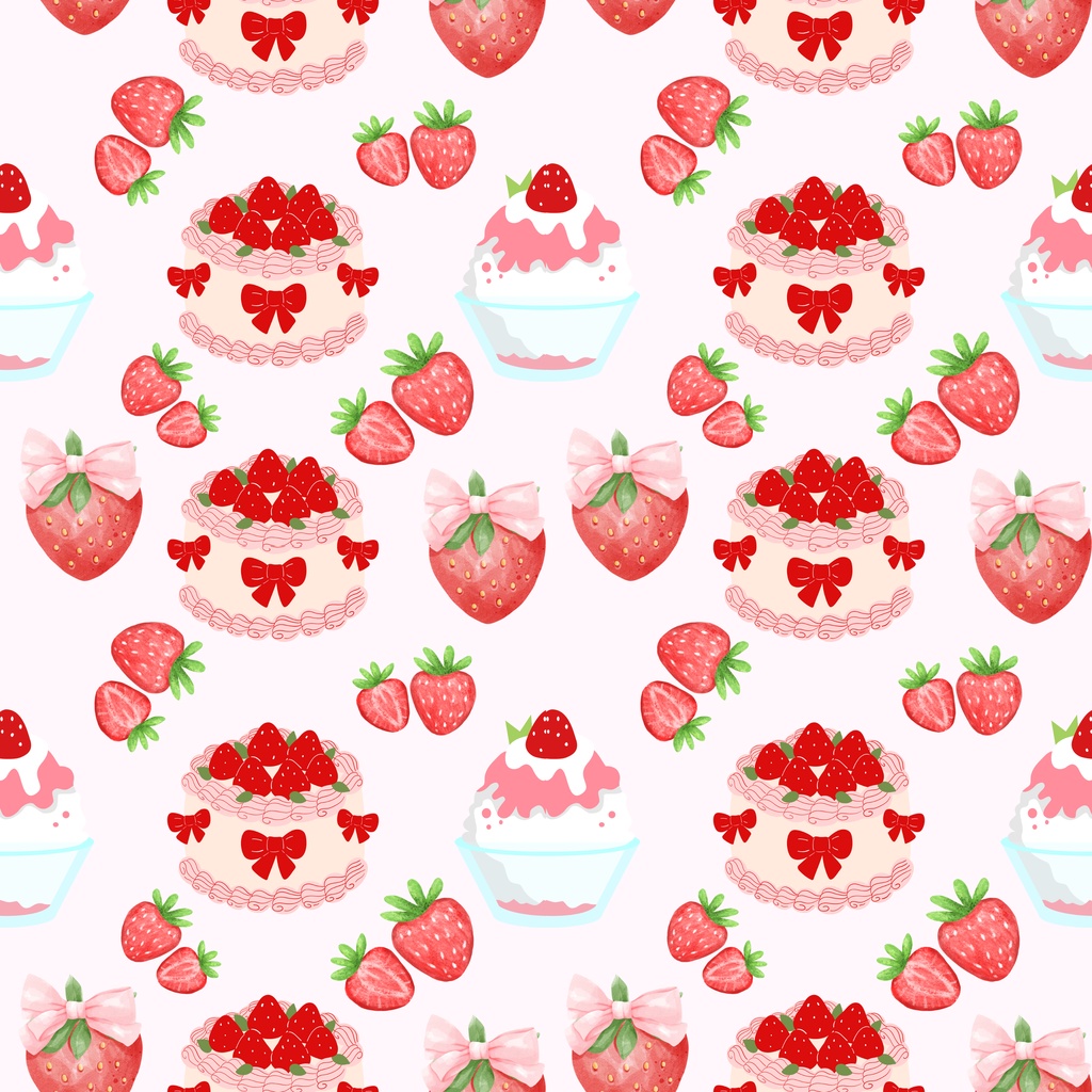 Strawberry Cake Party(ストロベリーケーキパーティ)© ピンク 大/中/小 3点セット