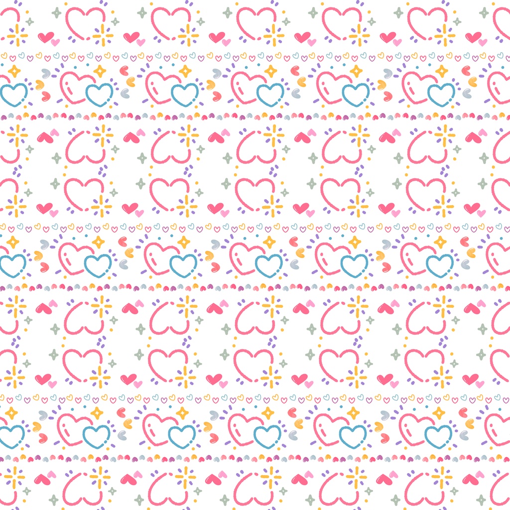 きらきらパステルハートのデジタルペーパー(黒背景 大/中/小)(白背景 大/中/小)計6セット