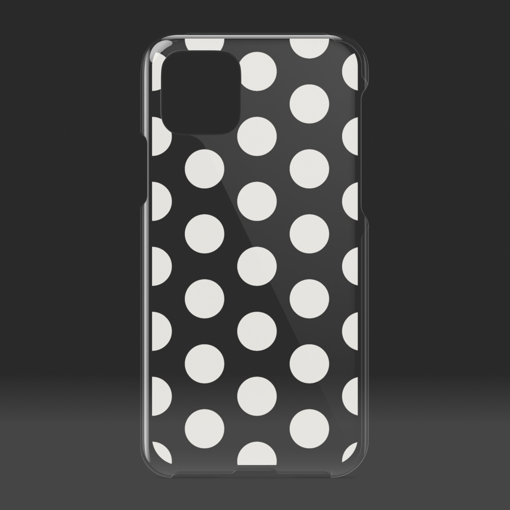ドット柄クリアケース