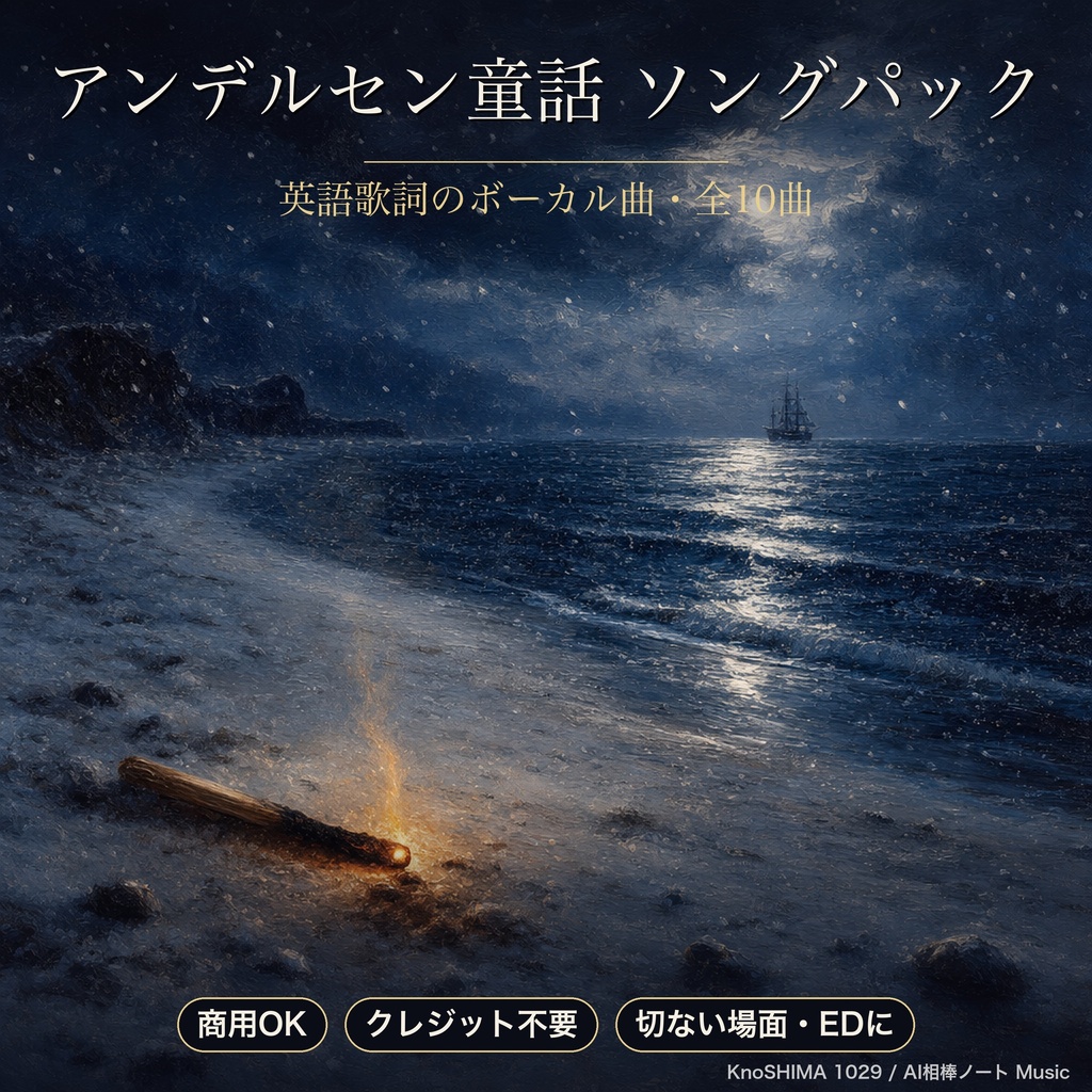 アンデルセン童話ソングパック "Winter Shore"|切ない場面・EDに|英語歌詞・ボーカル10曲|商用OK・クレジット不要|KnoSHIMA 1029
