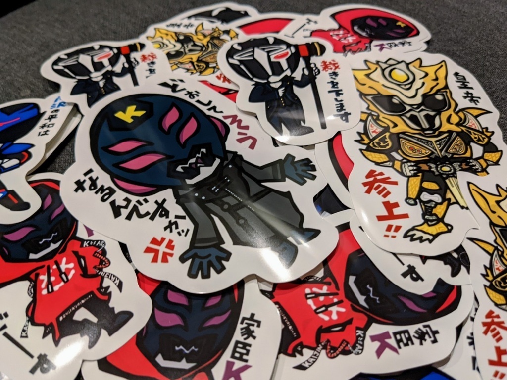 怪人商会キャラステッカー(大・小)