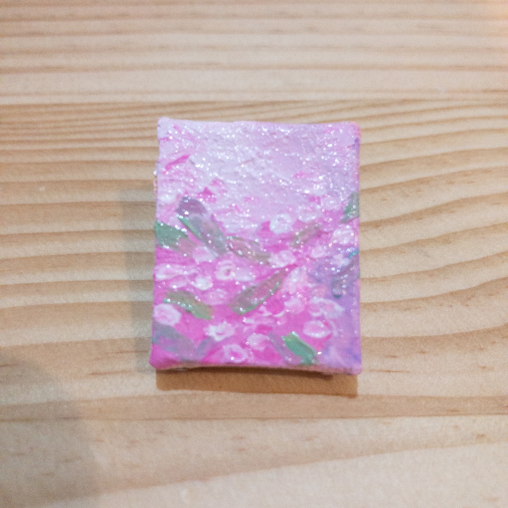 アートキャンバスピンバッジ「あじさい」