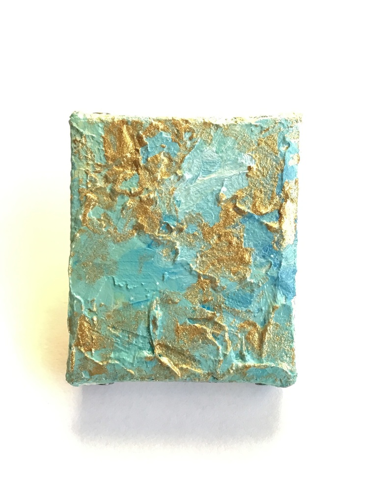 アートキャンバスピンバッジ『金継ぎ〜秋の空〜』