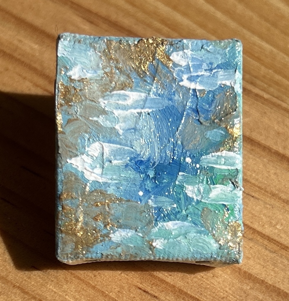 アートキャンバスピンバッジ「眠る池」