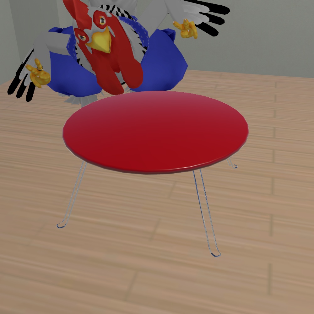 よくある折り畳み机(折り畳めない)【VRChat想定】