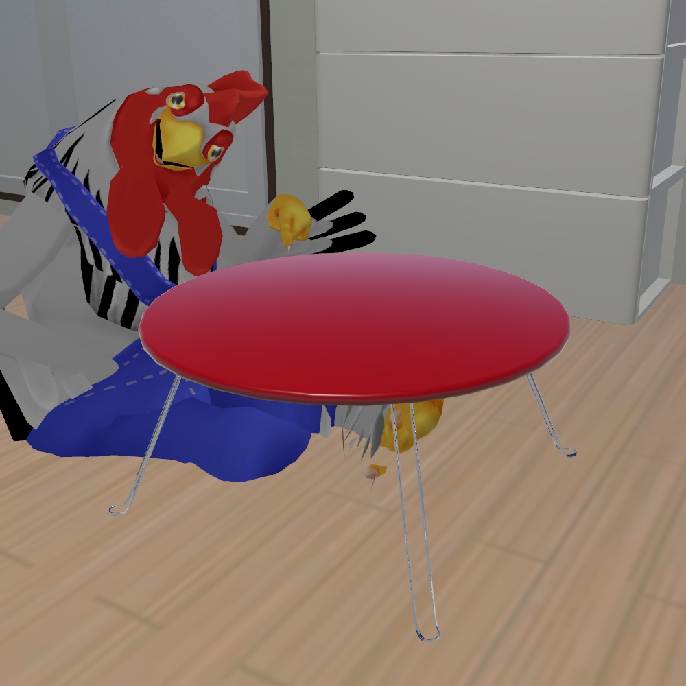 よくある折り畳み机(折り畳めない)【VRChat想定】