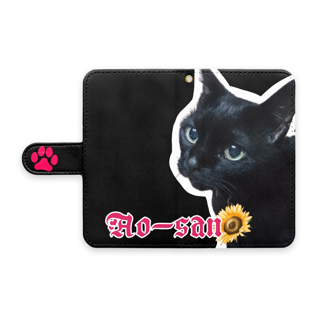 青さんの手帳型スマホケース(Android用) 黒