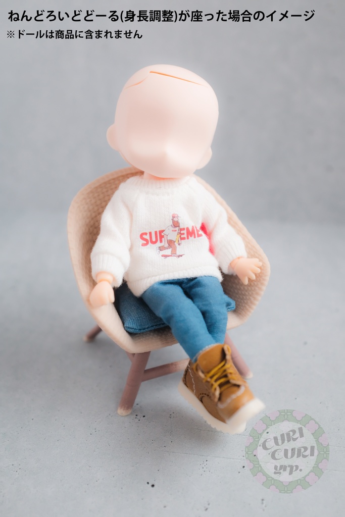 1/12ドール向け ラタン風ミニチュアチェア