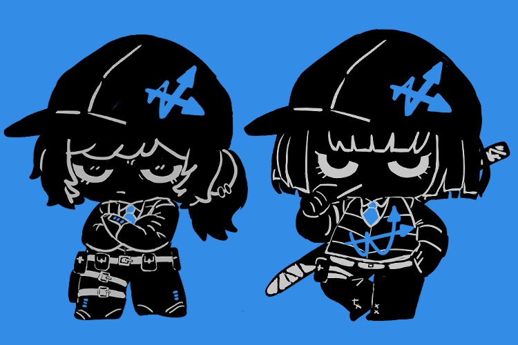 W社整理要員アクリルキーホルダー 40mm