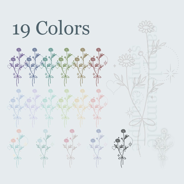 【無料あり】マーガレットのタトゥーテクスチャ【まめひなた】