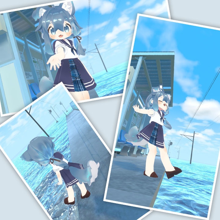 【無料あり】海色アイ&ヘアテクスチャ【まめひなた】