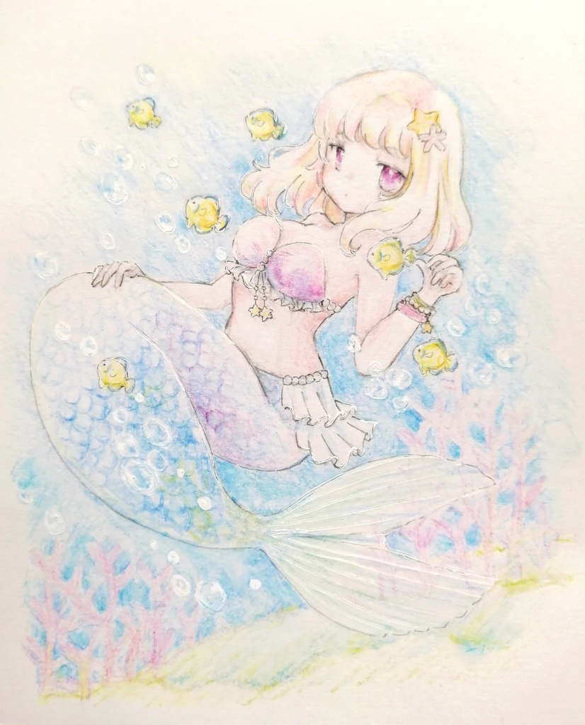 美人画色鉛筆原画2L判