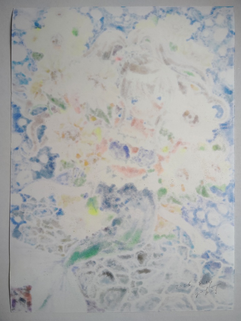【ドローイング原画】人魚とひまわり2ポニテ