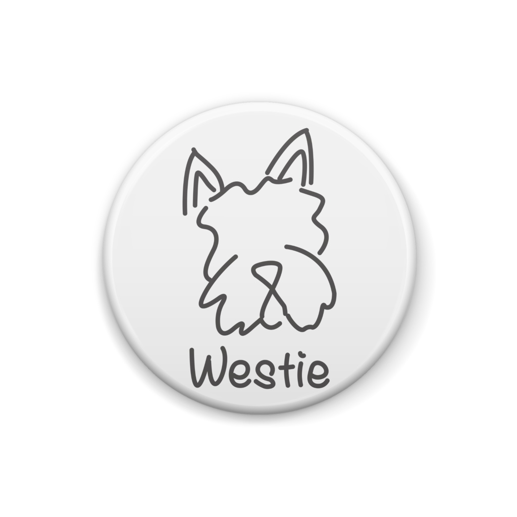 ウエスティ 缶バッジ 25mm WESTIE 雑貨 人気 可愛い おしゃれ 犬柄 オリジナル