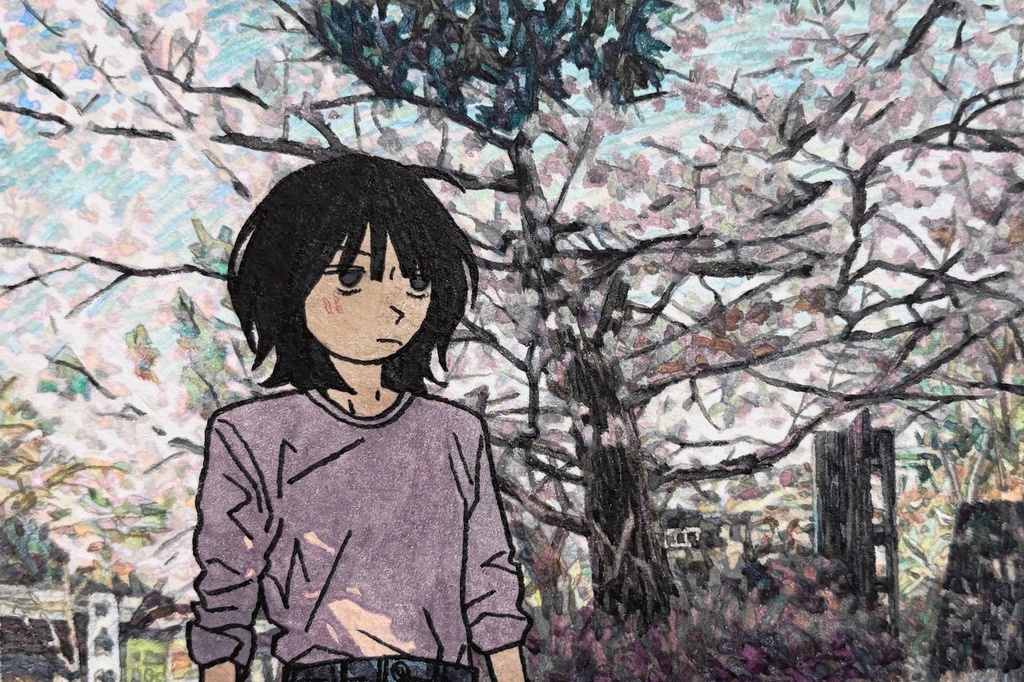 原画 「優しく微笑まれている」