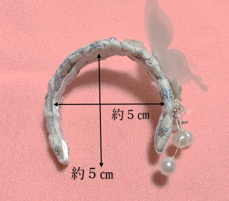 ドール用カチューシャ白い蝶々送料無料