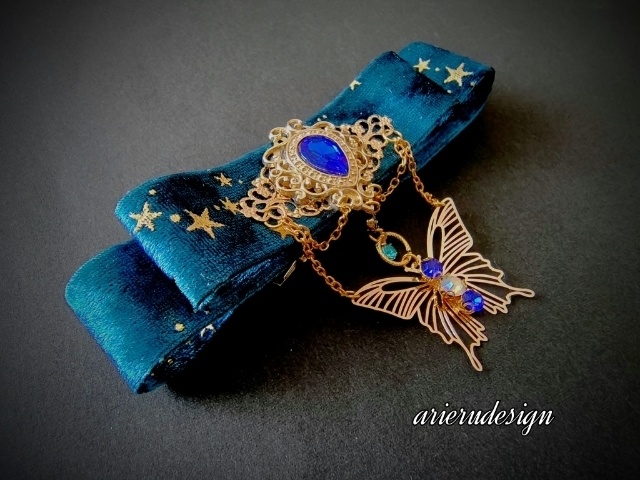 ゴシック調リボン飾り2ウェイ