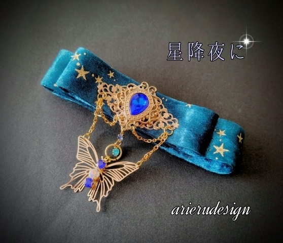 ゴシック調リボン飾り2ウェイ