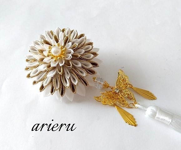 蝶舞シリーズクリスタル ホワイト&ゴールド