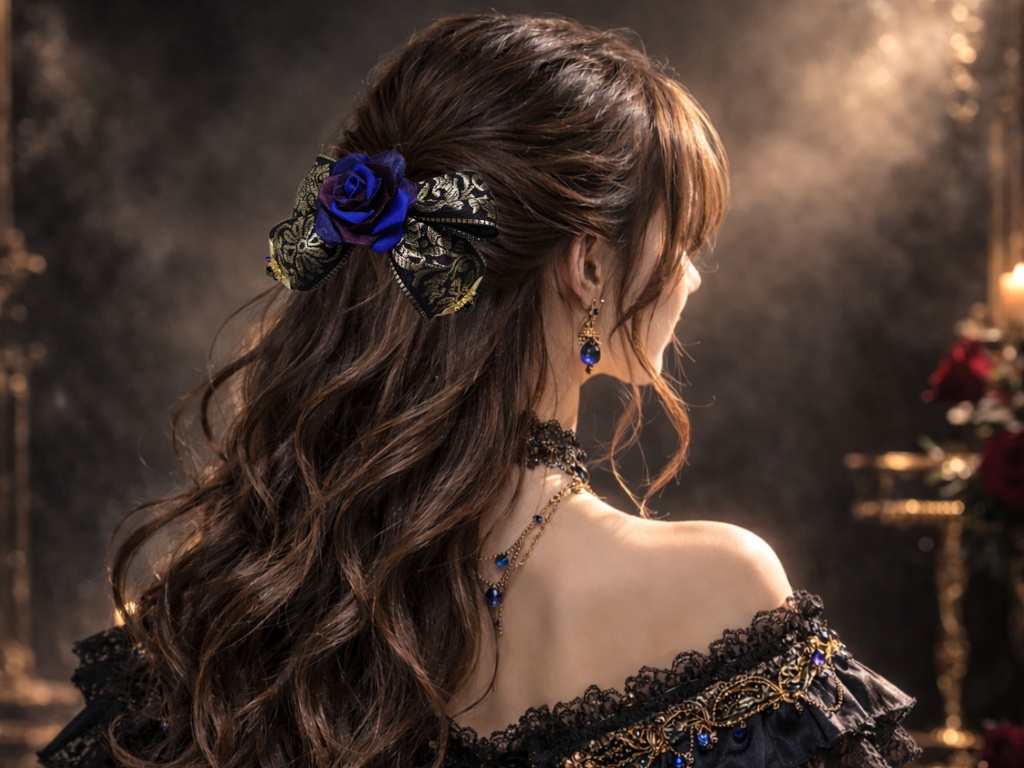 青い薔薇のリボン