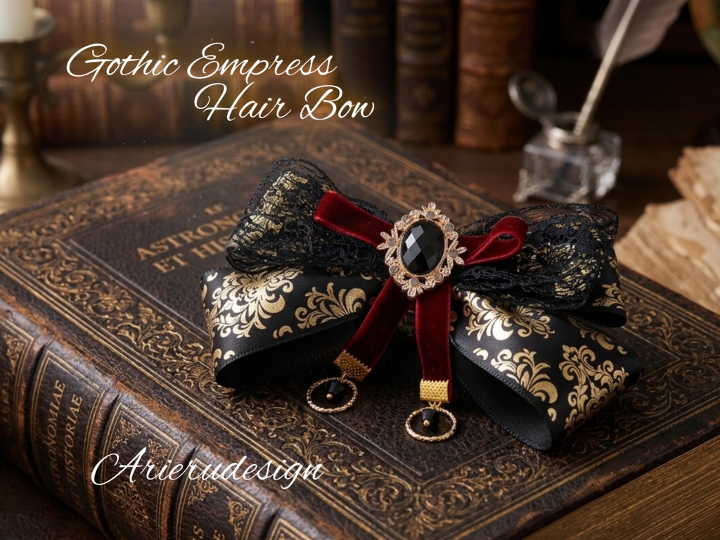 Gothic Empress Hair Bow