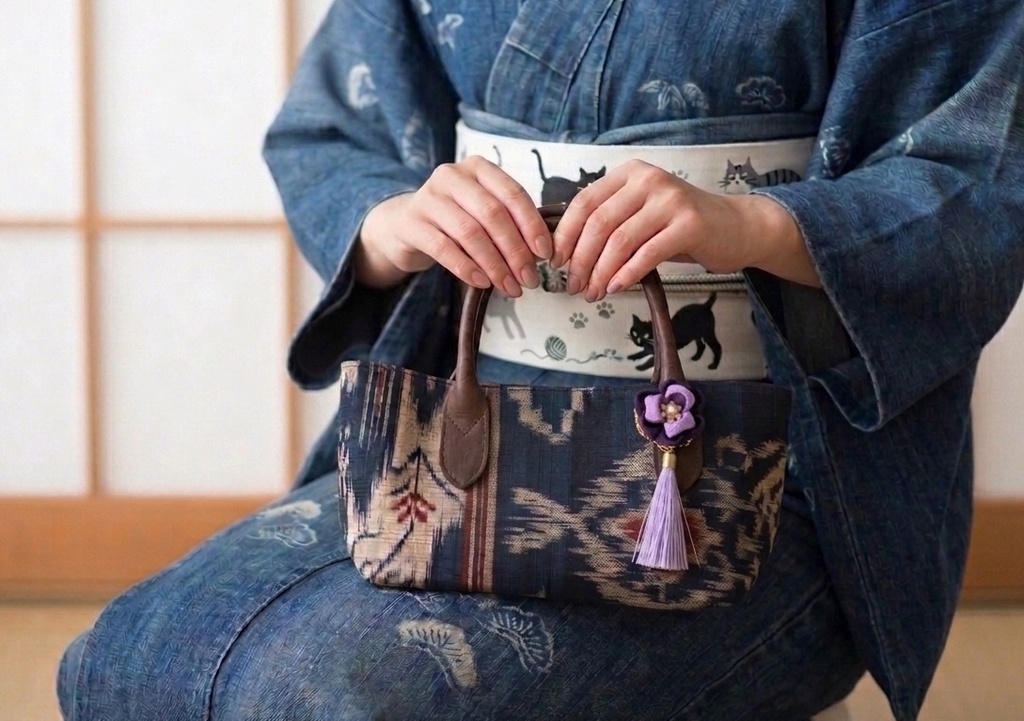 つまみ細工推しのカラータッセル付きブローチピンyour favorite color