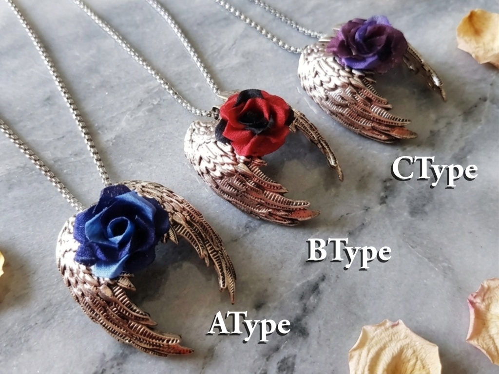 Luciferin Rose & Wing Pendant