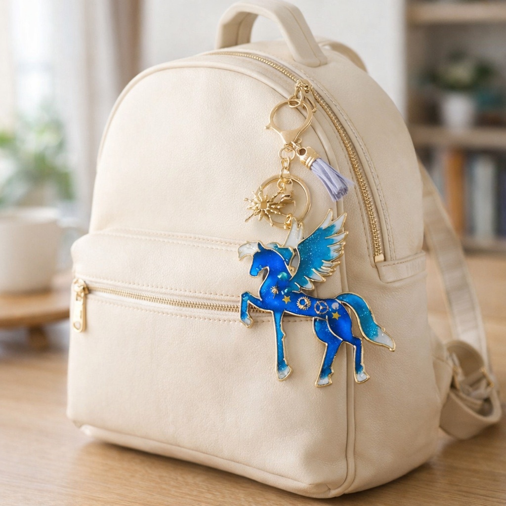 Pegasus Resin Bag Charm / Key Ring