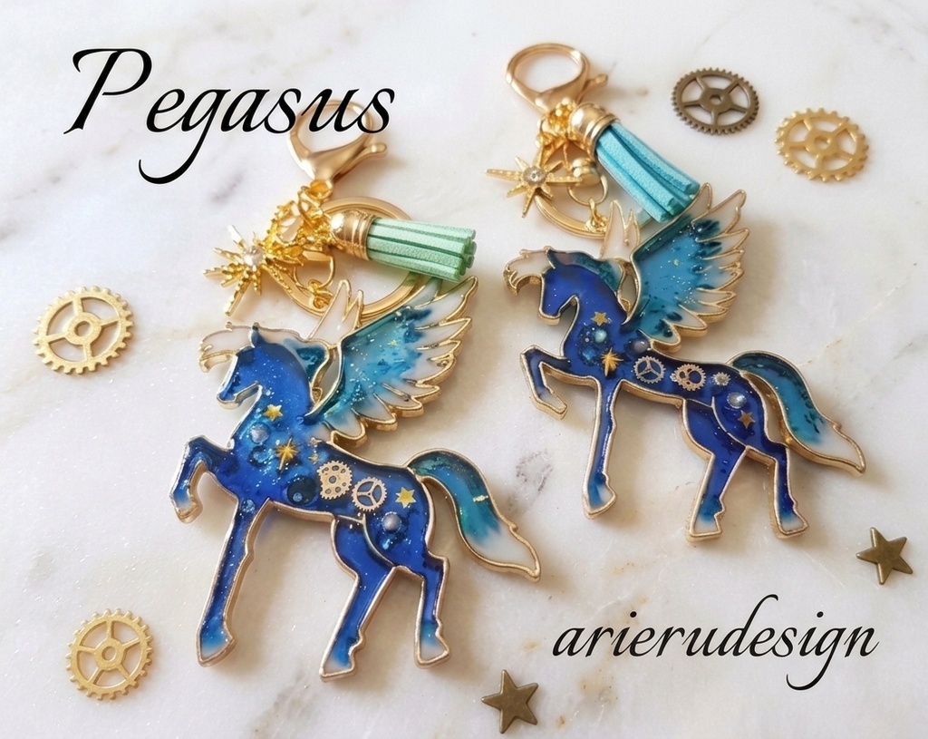 Pegasus Resin Bag Charm / Key Ring