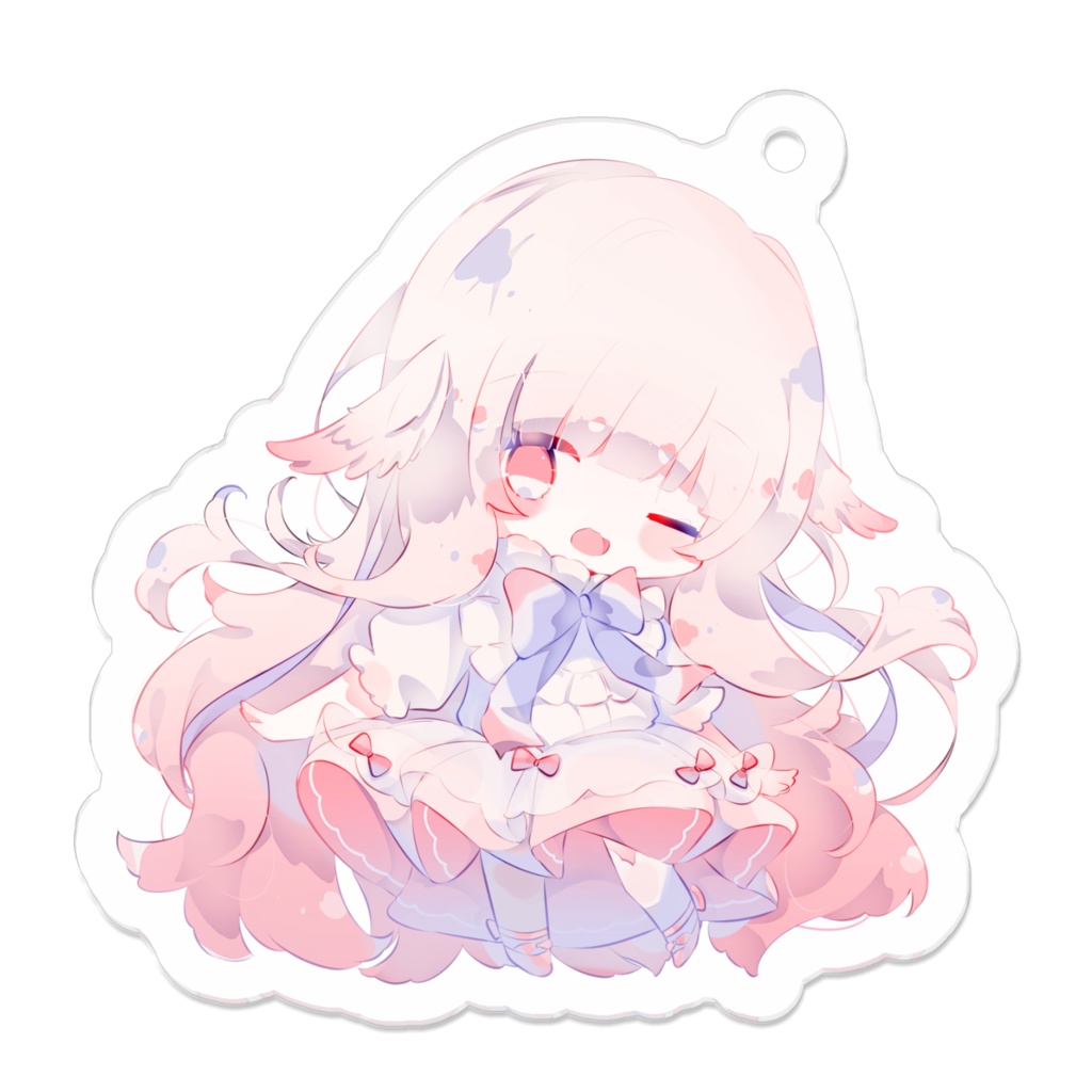 【初配信記念グッズ】真澪しゅに アクリルキーホルダー(ウインクver)(50×50mm)