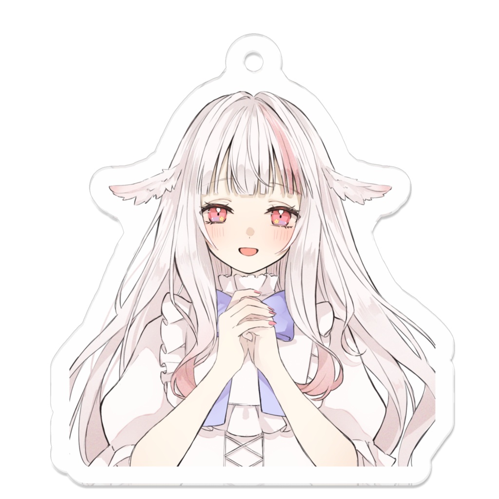 【初配信記念グッズ】真澪しゅに アクリルキーホルダー(記念イラストver)(50×50mm)