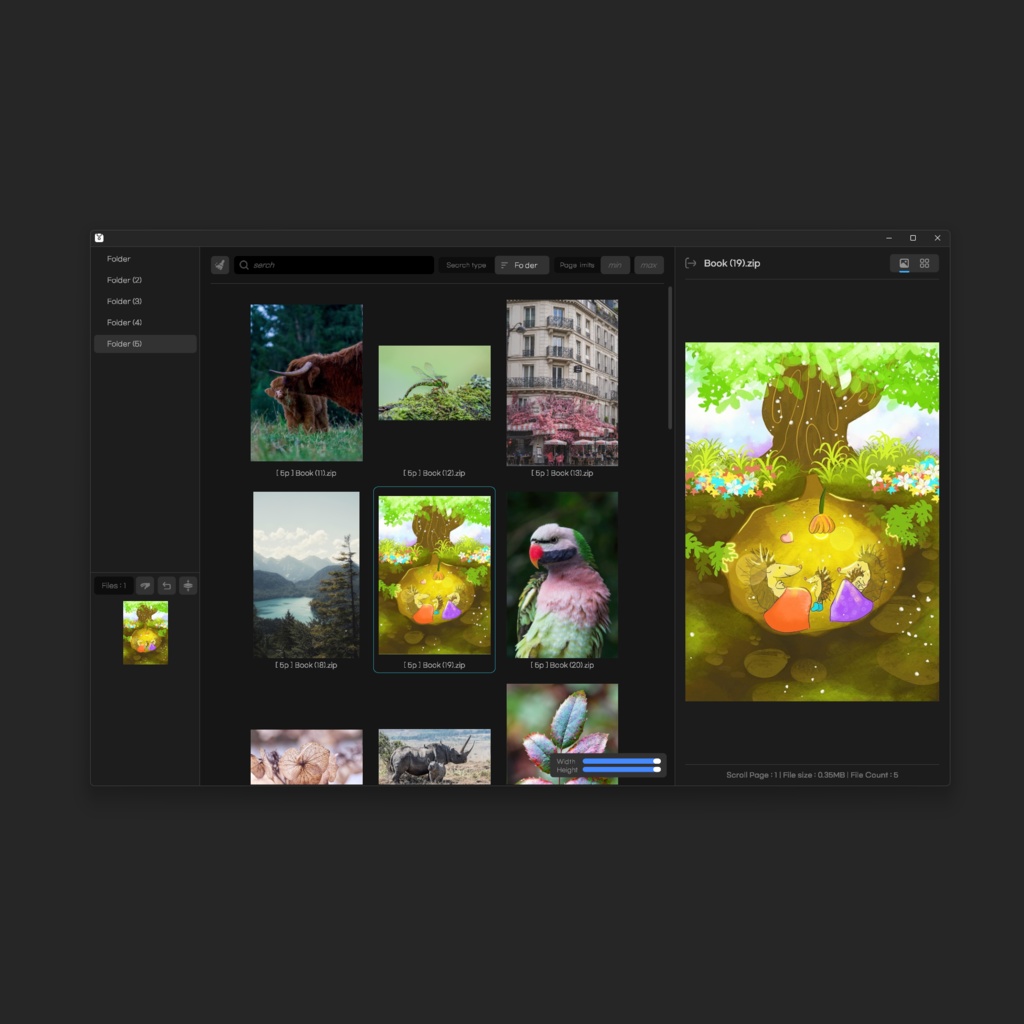 【漫画ファイル整理機】 BookShelf