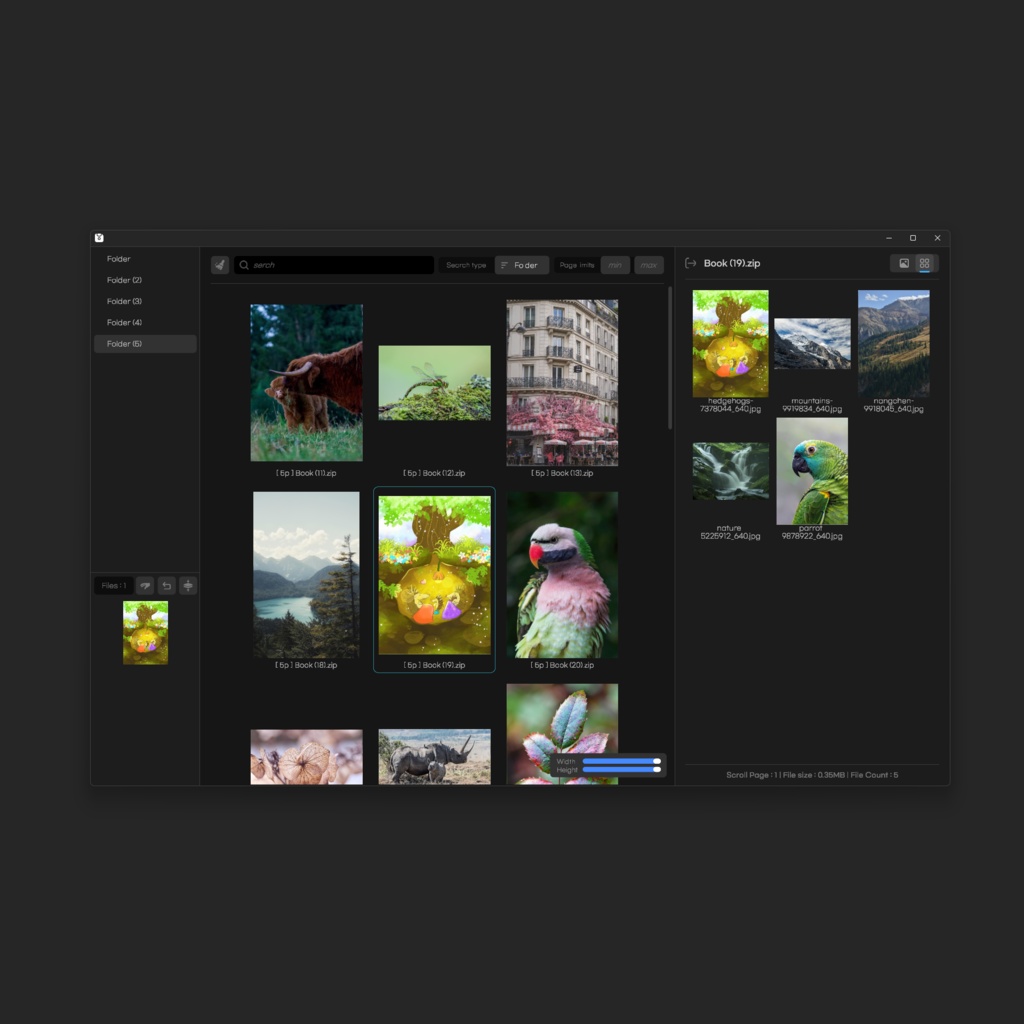 【漫画ファイル整理機】 BookShelf