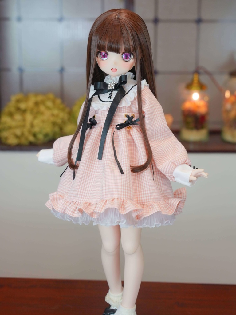 MDD / DDP / KUMAKO / SDM対応 OF 【地雷ちゃん(ぴんくのちぇっく)】MDD / DDP / KUMAKO /SDM Outfit 【Jirai-chan (Pink checkered)】
