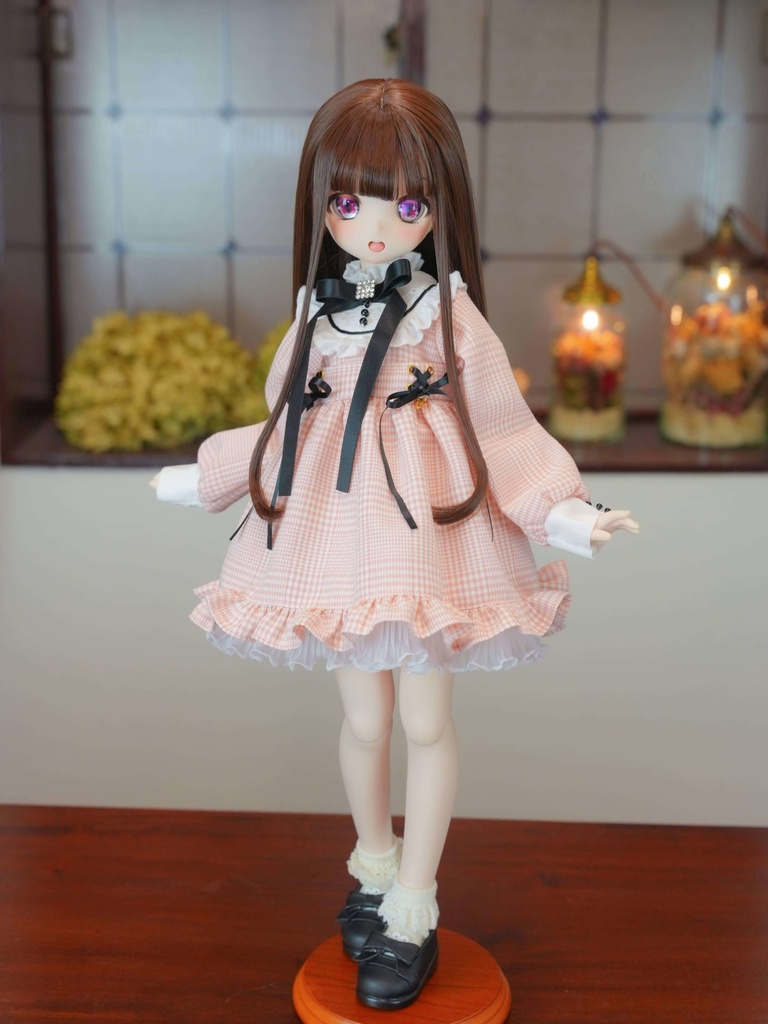 MDD / DDP / KUMAKO / SDM対応 OF 【地雷ちゃん(ぴんくのちぇっく)】MDD / DDP / KUMAKO /SDM Outfit 【Jirai-chan (Pink checkered)】