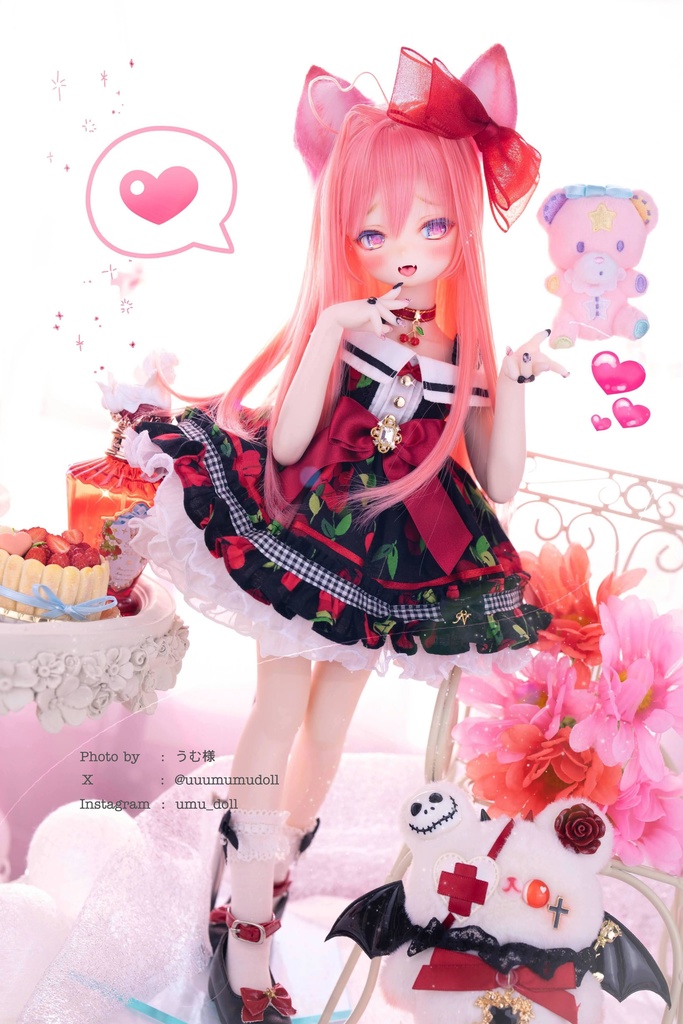 MDD / KUMAKO【こんちぇると☆ドレス(さくらんぼカラー)】【Concert Dresses (cherry color)】